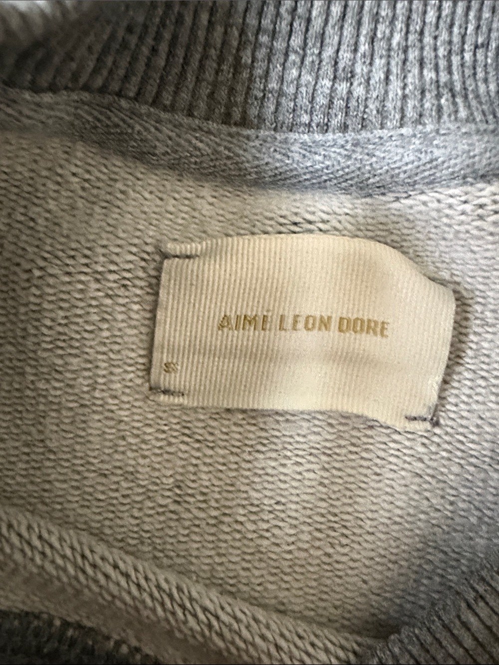Aimé Leon Dore Gray Logo Crewneck Sweatshirt - Picture 2 of 3